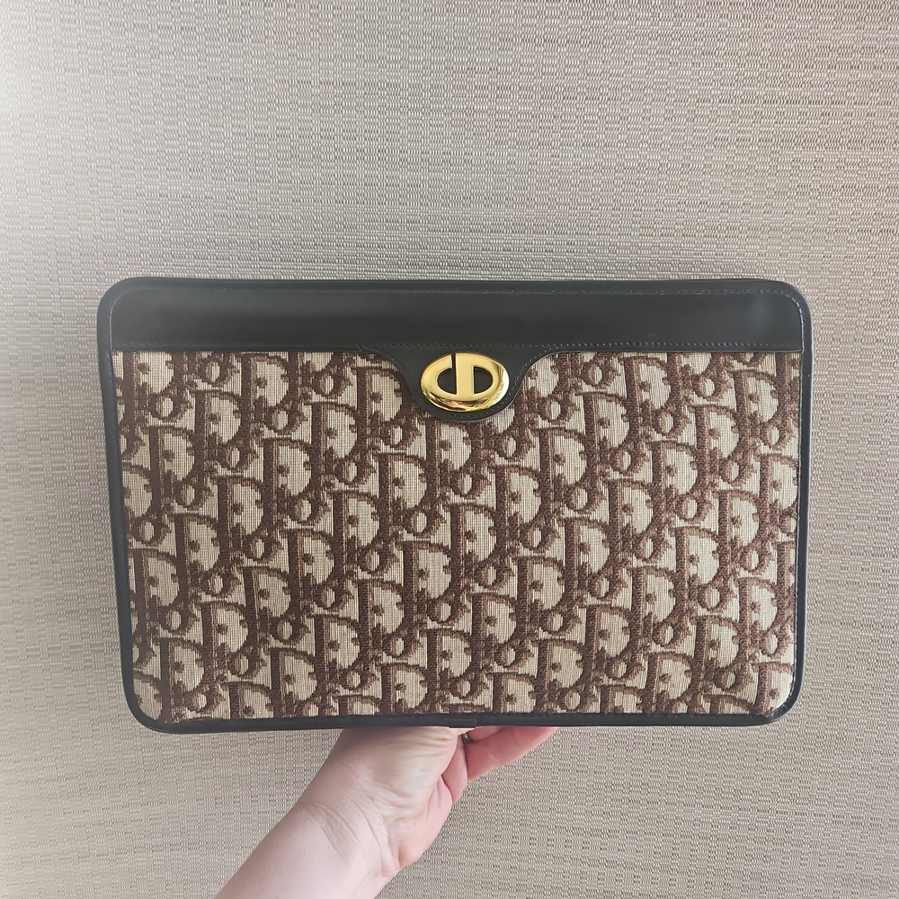 Dior Chocolate Leather Handbag